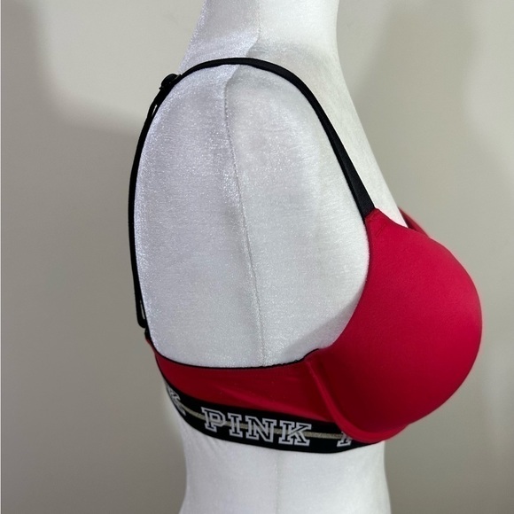 Pink Victoria Secret sz 34D bra red t—shirt style super cute - Picture 7 of 10